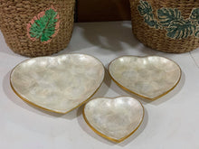 Load image into Gallery viewer, Set of three capiz plates/trays
