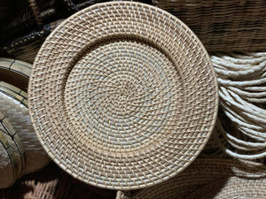 Rattan charger plates
