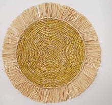 Load image into Gallery viewer, 38cm crocheted raffia placemats
