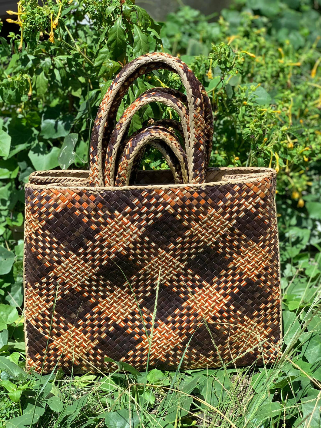 Set of 4 pandan bayong bags