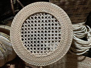 Rattan charger plates