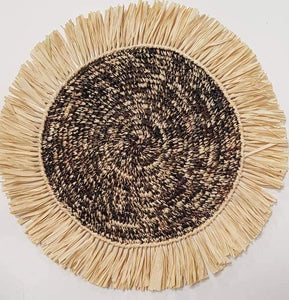38cm crocheted raffia placemats
