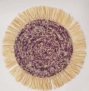 38cm crocheted raffia placemats