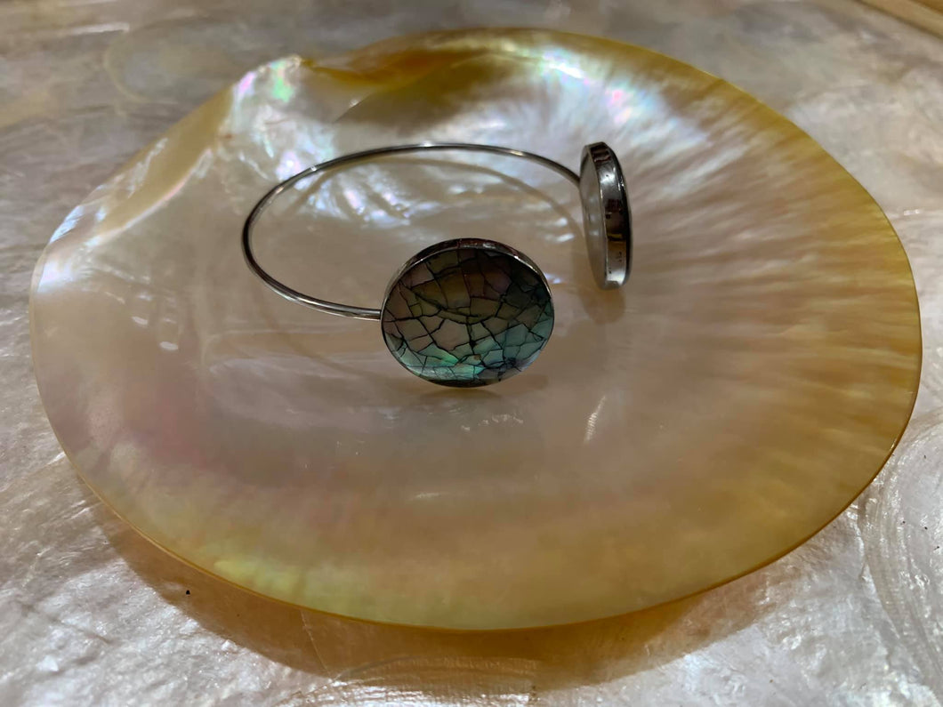 Shell stainless steel bangles