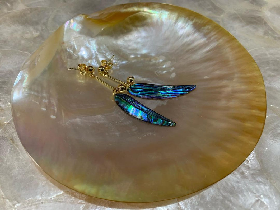 Abalone drop earrings