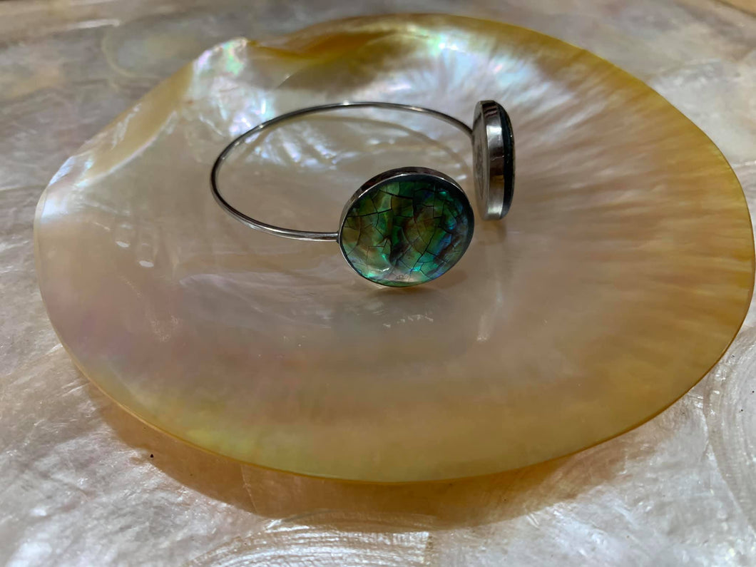 Shell stainless steel bangles