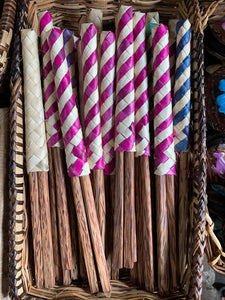 Chopsticks made of coconut wood with buri cover