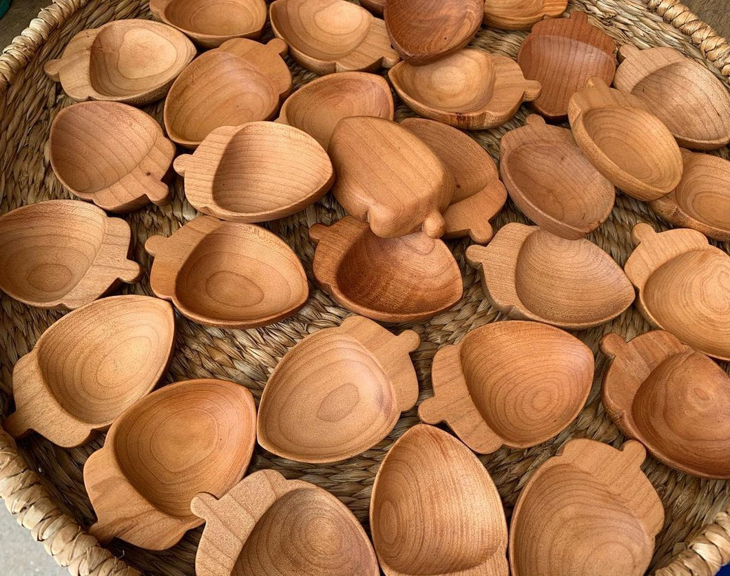 Wooden bowls made from hard wood