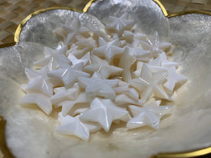 Hand-carved star-shaped river shells charms