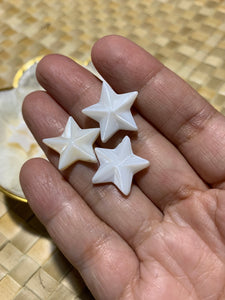 Hand-carved star-shaped river shells charms