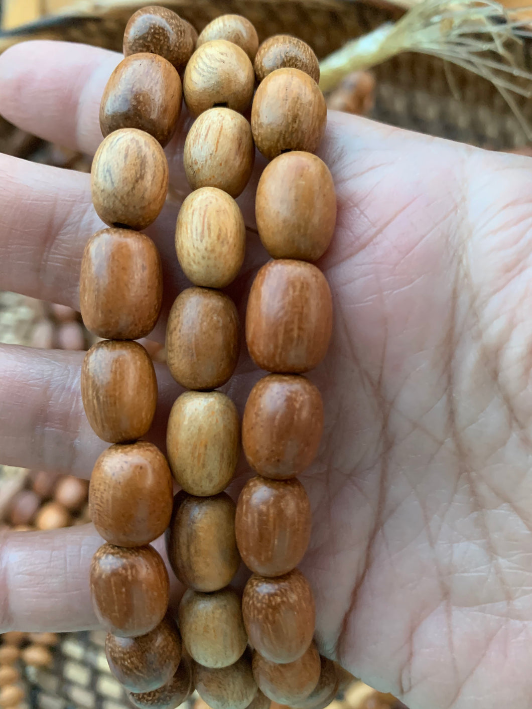 Hardwood wooden beads