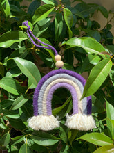 Load image into Gallery viewer, Macrame rainbow decorative hangers or car diffusers
