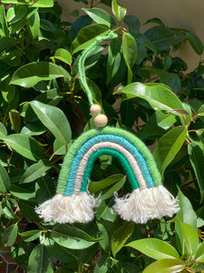 Macrame rainbow decorative hangers or car diffusers