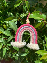 Load image into Gallery viewer, Macrame rainbow decorative hangers or car diffusers
