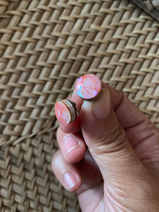 Pretty in pink shell stud earrings