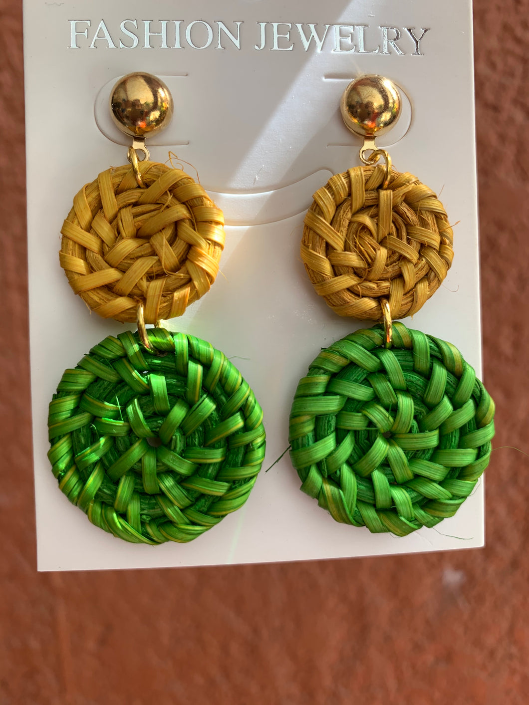 Rattan earrings