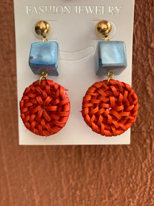 Rattan earrings