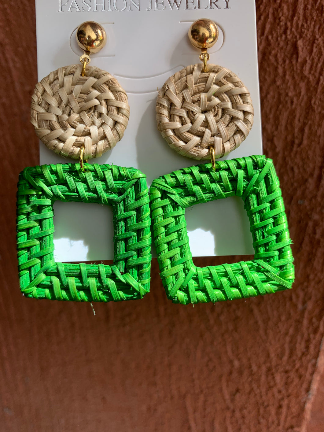 Rattan earrings