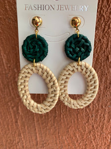 Rattan earrings