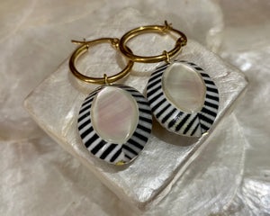 Shell hoop earrings