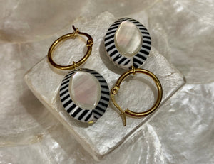 Shell hoop earrings