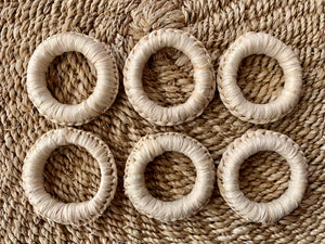 Round raffia pieces (4.5cm)