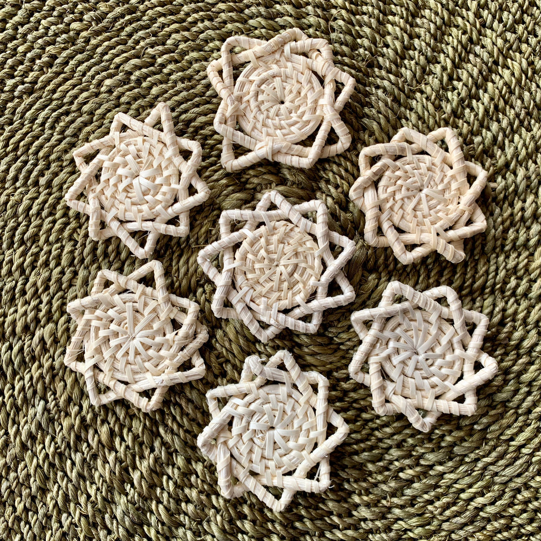 Rattan sunflower pieces (5cm)
