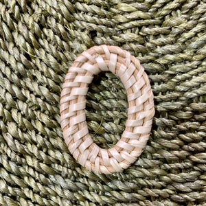 3 Lined oval rattan pieces (5cm)