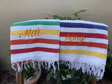 Load image into Gallery viewer, Personalized couple trambia towels - Claire&#39;s Handicrafts
