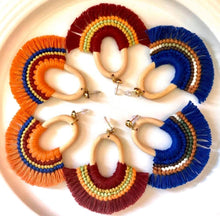 Load image into Gallery viewer, Macrame earrings - Claire&#39;s Handicrafts
