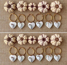 Load image into Gallery viewer, Chambered heart-shaped hoop earrings - Claire&#39;s Handicrafts
