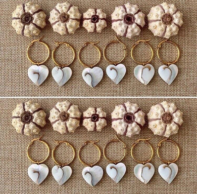 Chambered heart-shaped hoop earrings - Claire's Handicrafts