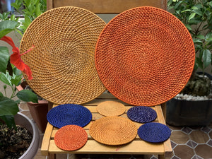 Dyed rattan placemats - Claire's Handicrafts