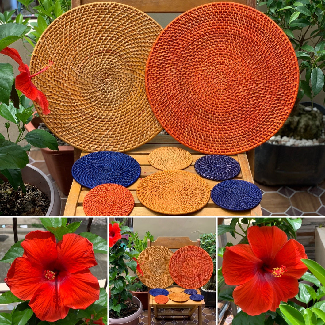 Dyed rattan placemats - Claire's Handicrafts