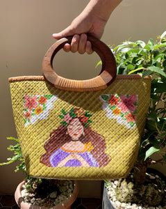 Hand-painted pandan bag - Claire's Handicrafts