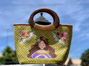 Hand-painted pandan bag - Claire's Handicrafts