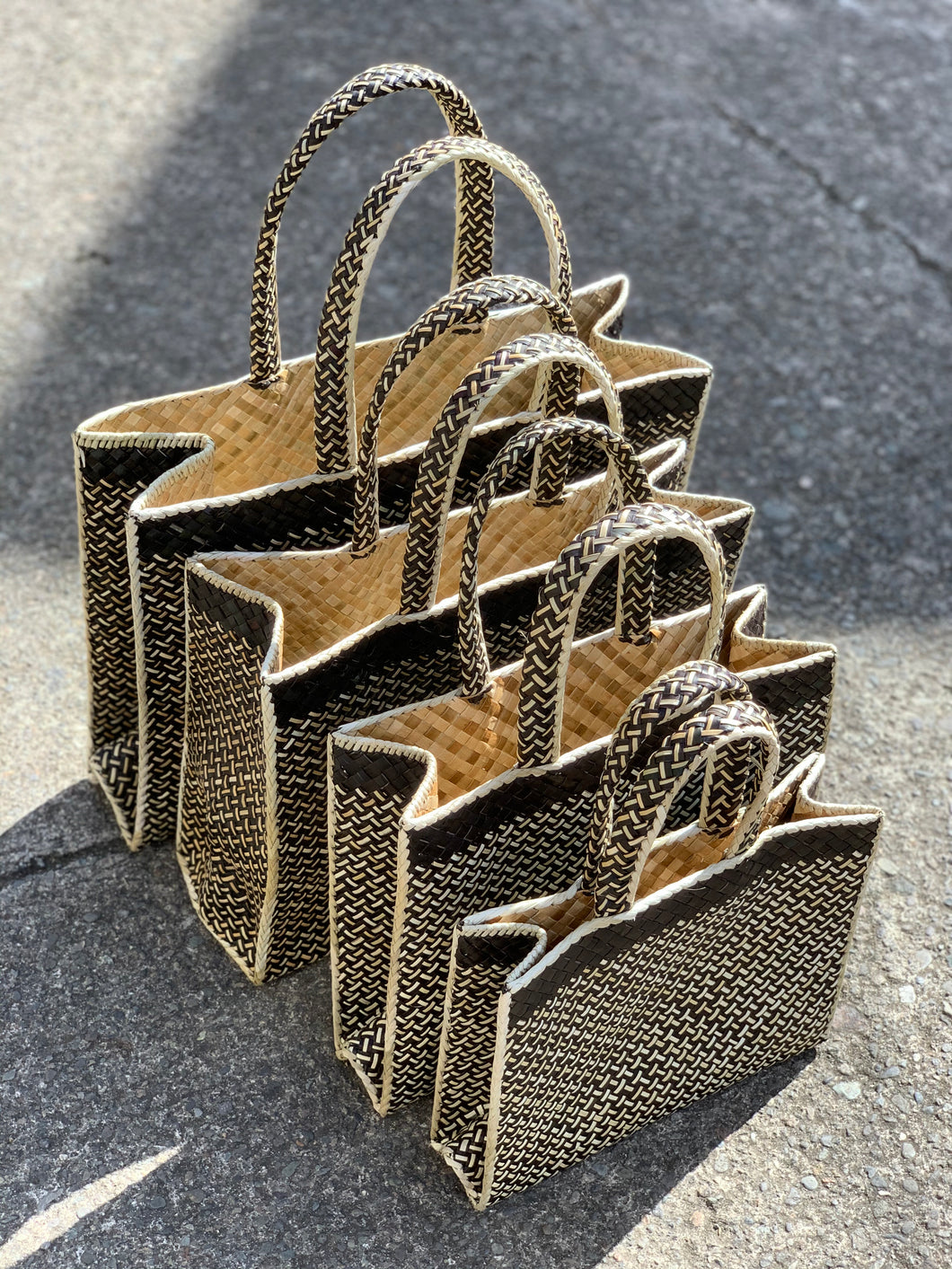 Set of 4 pandan bayong bags