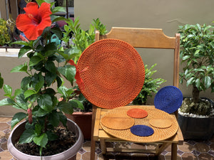 Dyed rattan placemats - Claire's Handicrafts