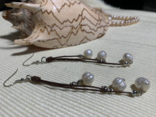 Load image into Gallery viewer, Macrame freshwater pearl drop earrings - Claire&#39;s Handicrafts
