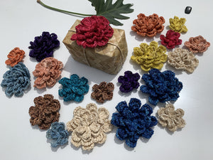 Crocheted abaca flowers - Claire's Handicrafts