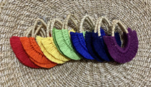 Load image into Gallery viewer, Rattan macrame earrings - Claire&#39;s Handicrafts
