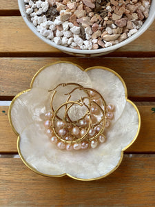 Freshwater pearl hoop earrings - Claire's Handicrafts