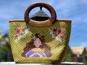 Hand-painted pandan bag - Claire's Handicrafts