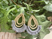 Load image into Gallery viewer, Crocheted rattan earrings - Claire&#39;s Handicrafts
