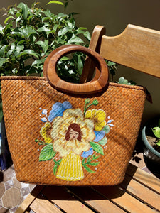 Hand-painted pandan bag - Claire's Handicrafts