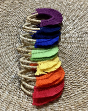 Load image into Gallery viewer, Rattan macrame earrings - Claire&#39;s Handicrafts
